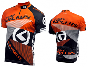 Koszulka rowerowa KELLYS PRO Race krótki rękaw orange - XS