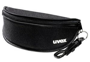 Poręczne, miękkie etui UVEX na okulary w kolorze czarnym, materiałowe