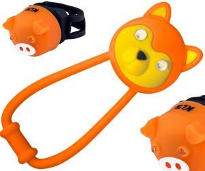 Zestaw lampek rowerowych KELLYS ANIMAL orange