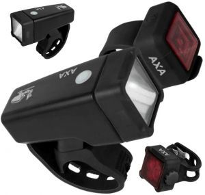 Zestaw lampek rowerowych AXA NITELINE T4-R USB
